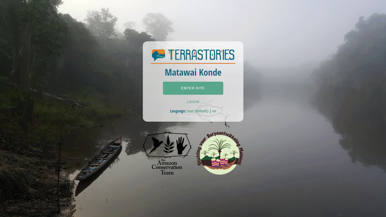 Terrastories demo animation showing place-based storytelling interface