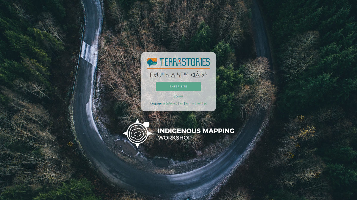Terrastories at the 2020 Indigenous Mapping Workshop (November 16)